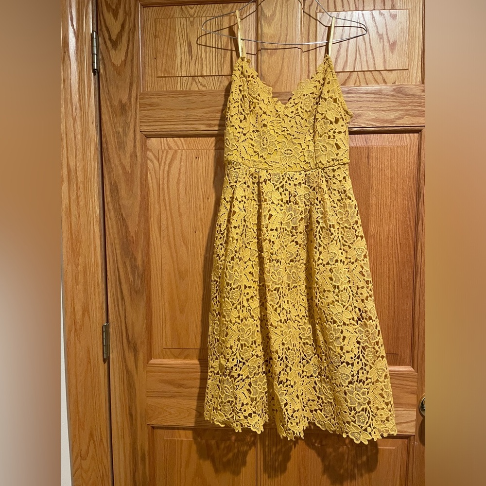 ASTR The Label Marigold Lace A-Line Midi Dress